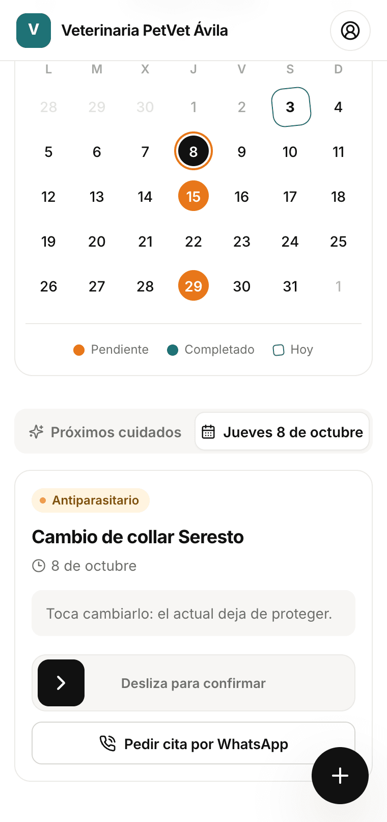 Hecho o pedir cita
